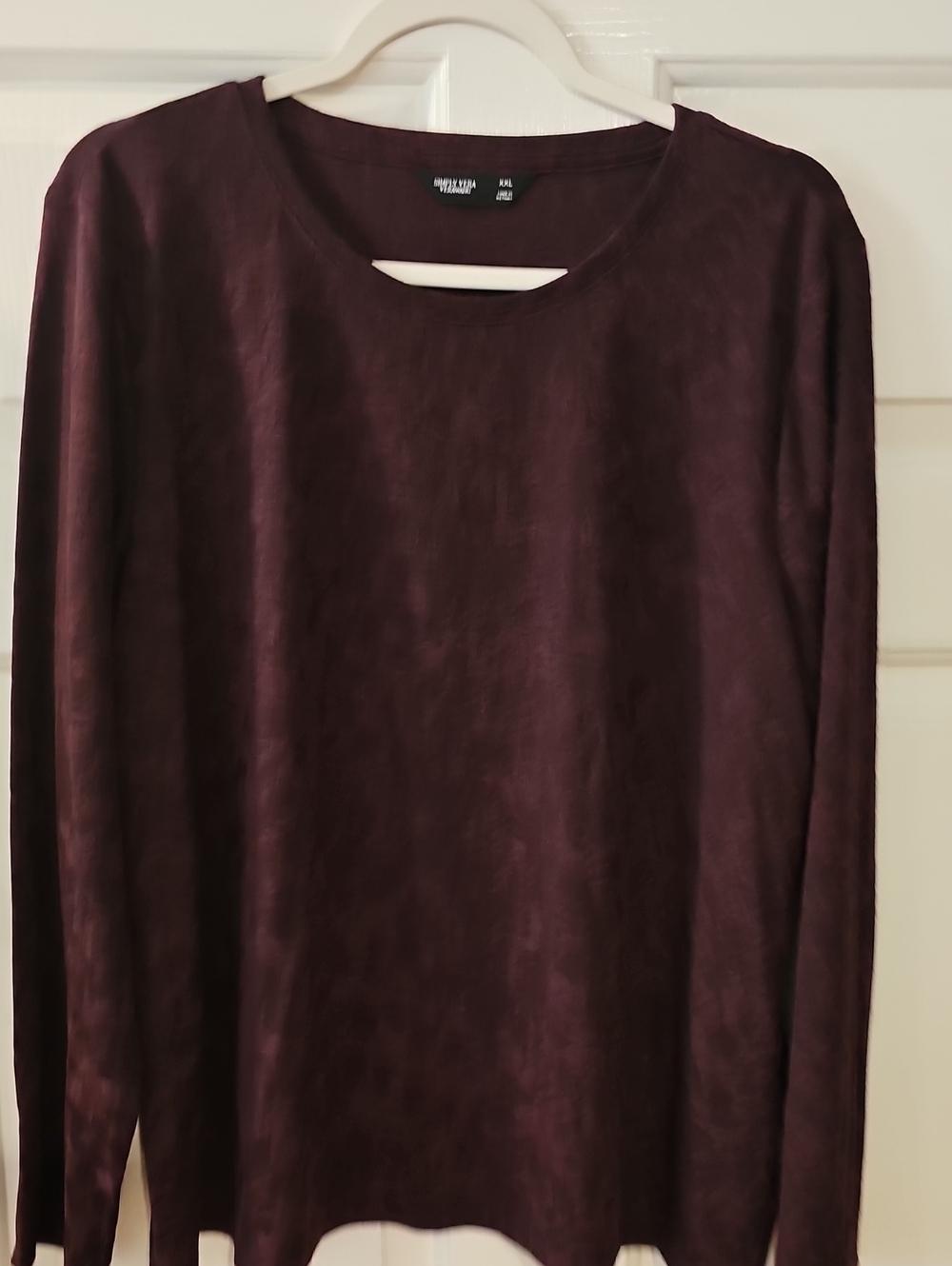 Simply Vera Vera Wang Men's Crewneck Sweater in Deep Burgundy, XXL
